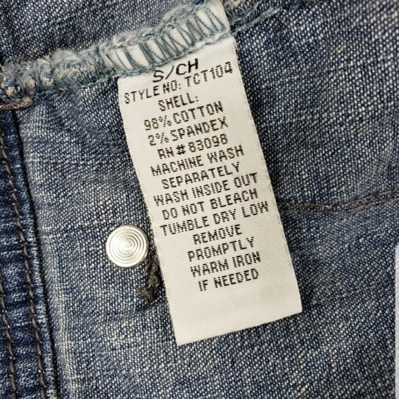 Chocolate Denim Cut Off Spiked Vest - Picture 6 of 6